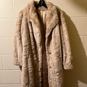 Vintage Faux Fur Long Coat